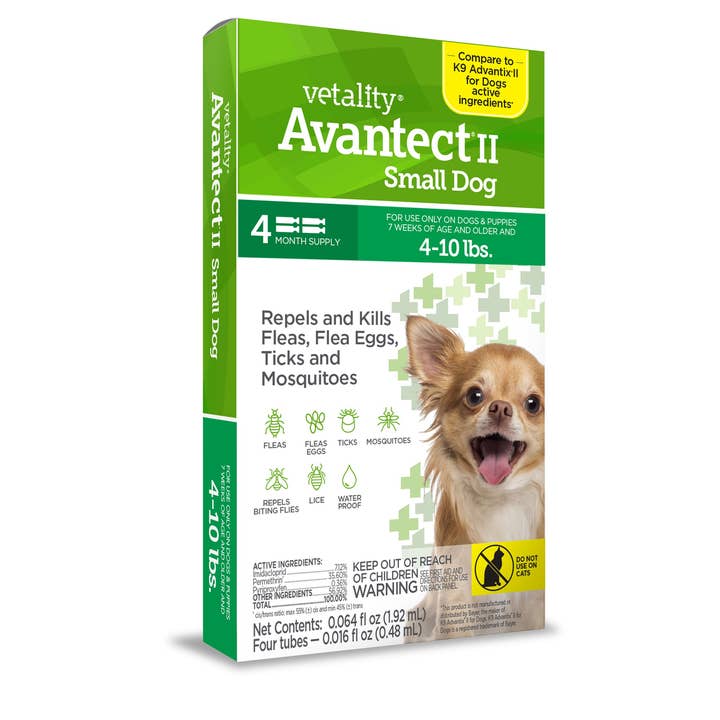 Vetality Avantect II Small Dog 4-10 lbs for wholesale by Pet Palette Distribution