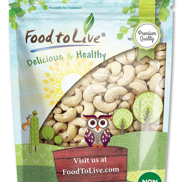 Food To Live – wholesale Nötter – Rå cashewnötter - Icke-GMO-verifierad, Kosher, Osaltad, Storlek W-320