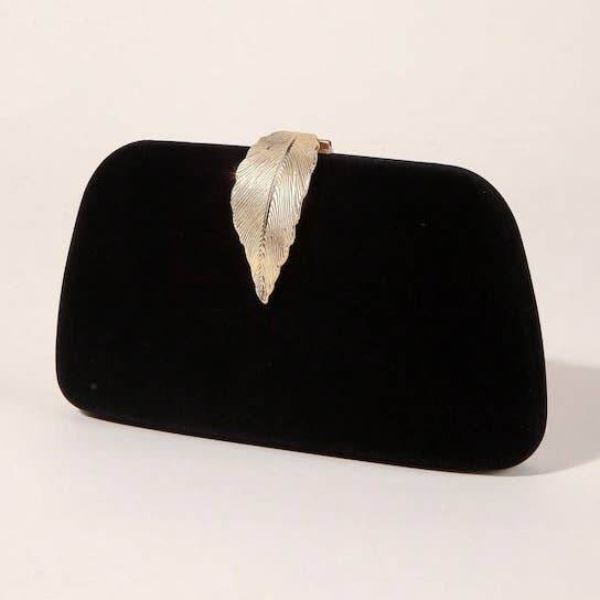 Gold Leaf Buckle Wedding Clutch-Vintage Style Texture for wholesale by LanLivia