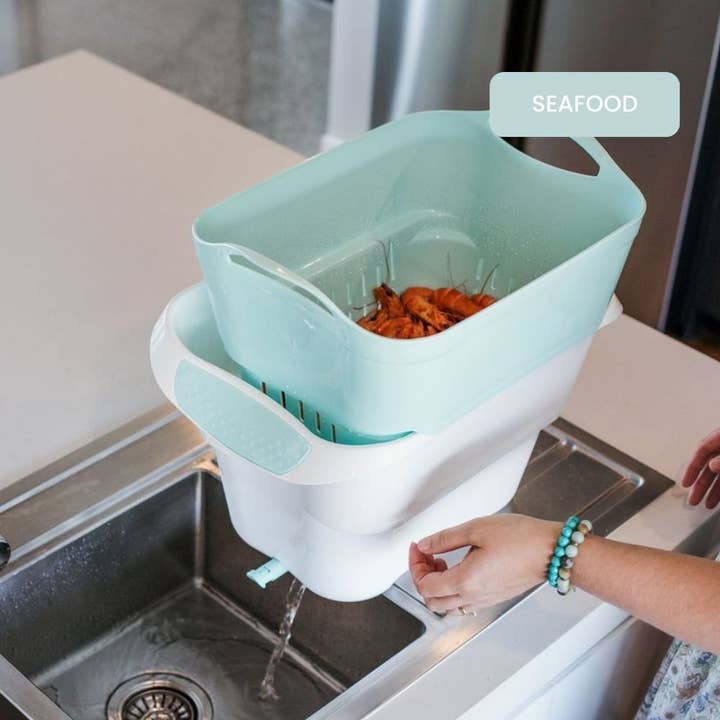 Strucket - Wholesale Laundry Basket - Strucket 19L (5 Gallon) Strainer Bucket – 6 Pack Aqua12