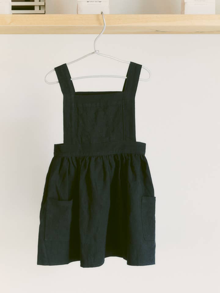 Cheengoo - Wholesale Dress - Kids - Retro Kids Pinafore Apron Dress - Black1