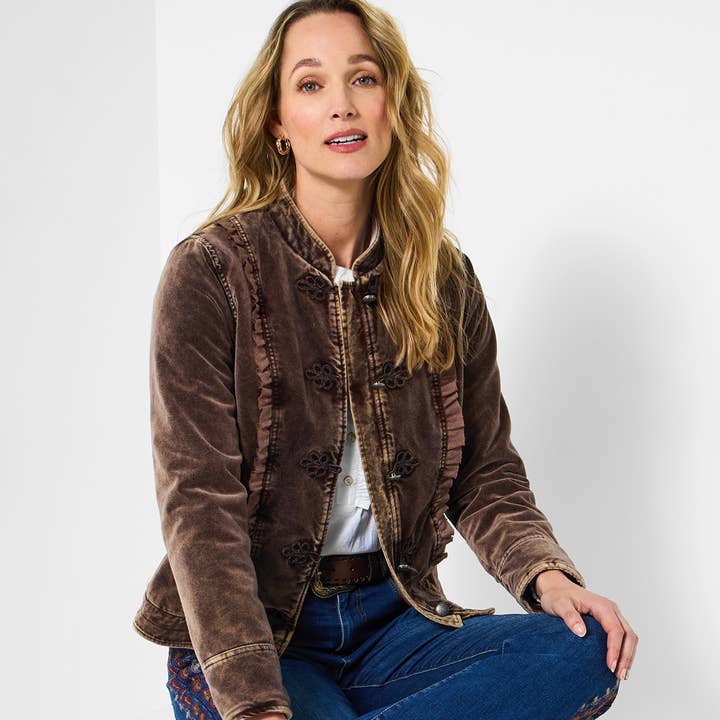 Victoriana Velvet Jacket for wholesale by Joe Browns