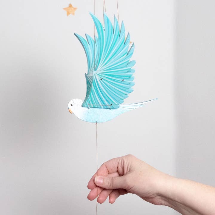 Tulia's Artisan Gallery - Wholesale Mobile - Parakeet Budgie Flying Mobile