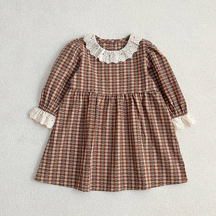 MyKids-USA® - Wholesale Clothing Set - Baby - New Spring/Autumn Baby Vintage Plaid Onesies And Dress For G