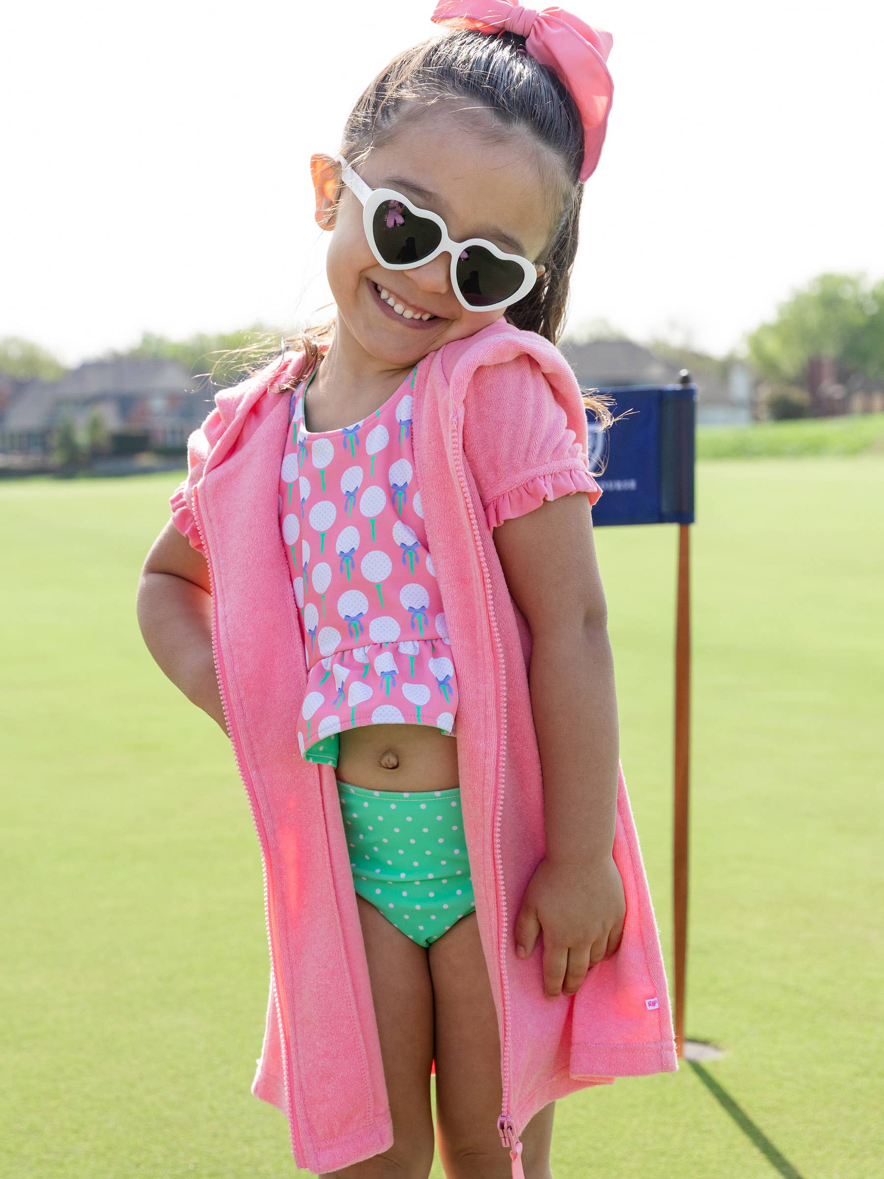 Rosa Camisola de Fecho Completo Rosa Pastilha Elástica para Meninas para venda a revendedores na Faire7