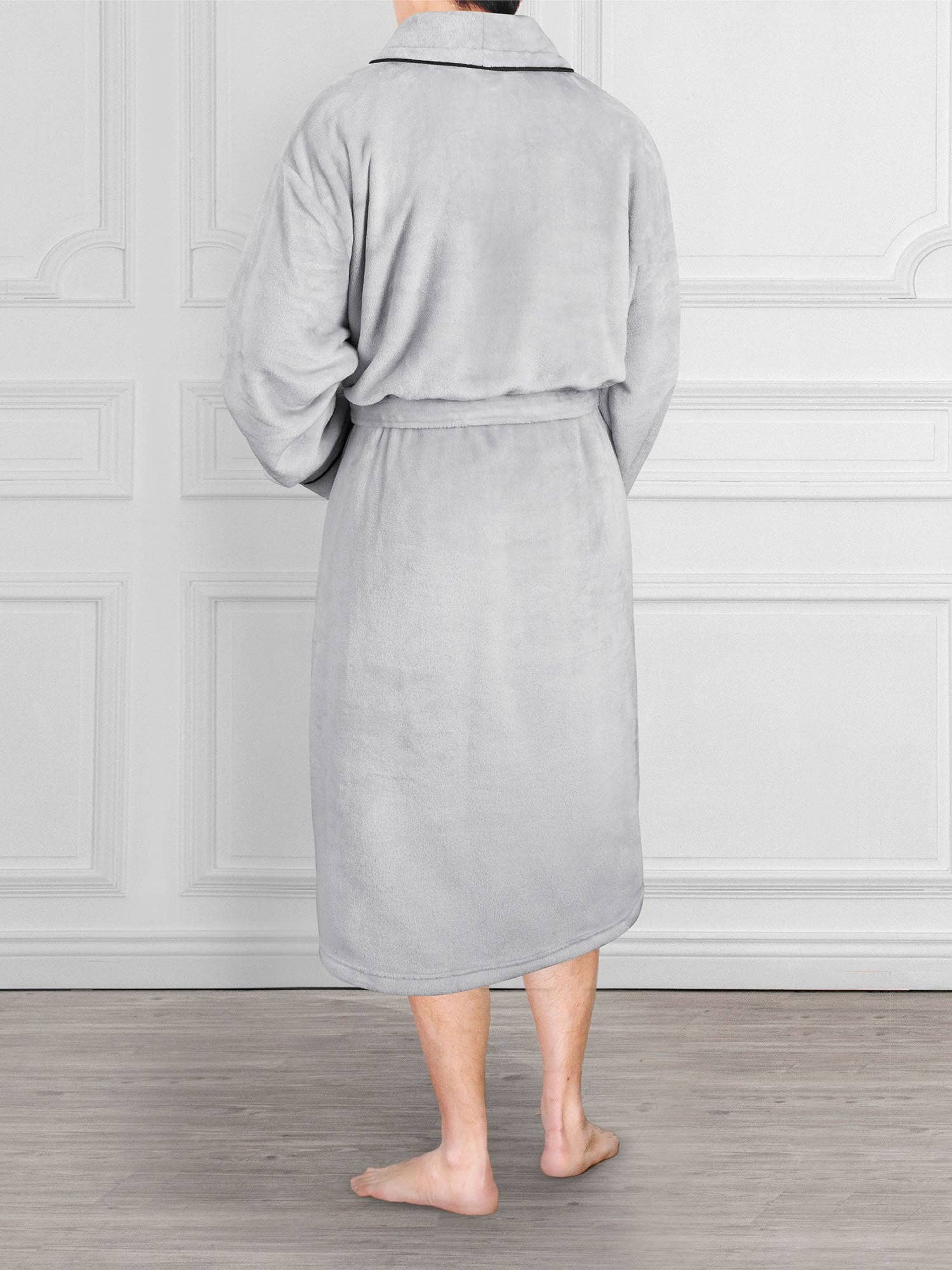 Pavilia - Wholesale Badjas - Heren - Herenbadjas van fleece met contrastpaspel24