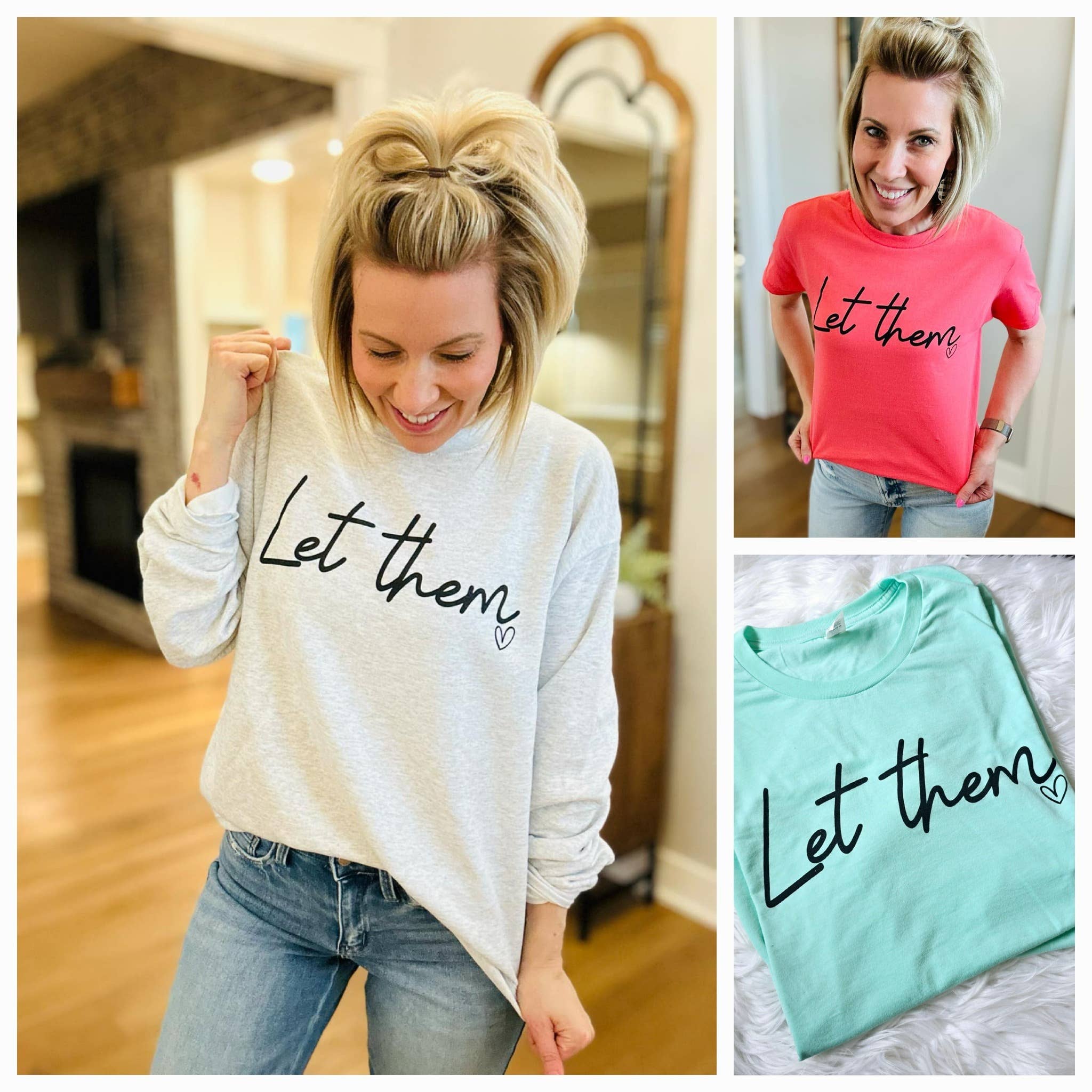 Fox and Owl Apparel-Graphic Tee's - Wholesale Graphic Sweatshirt - Women's - Let Them Top Seller Grey Sweatshirt Graphic Tee Free Ship 1