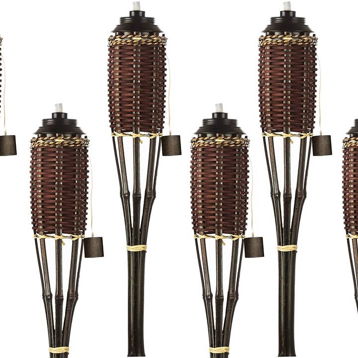 5 Star North - Wholesale Decorative Torch - Backyadda Tiki-Style Bamboo Torches, Burnt Sienna - 6 Pack3