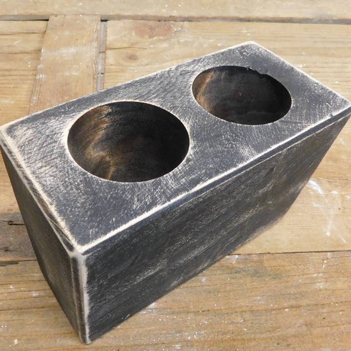 My Amigos Imports - Wholesale Candle holder - CLEARANCE-Two Hole Sugar Mold-WH5-Mold Only-2 Hole-Black-$61