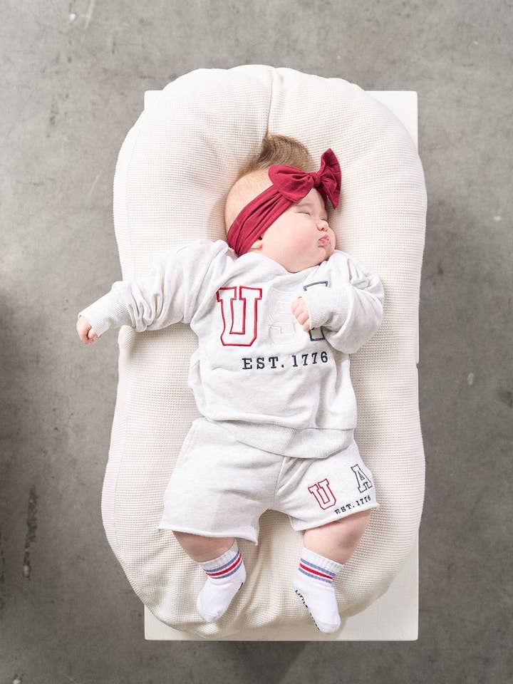 Little Bipsy - Wholesale Sweatshirt - Kids - USA Lightweight Crewneck - Heather Grey