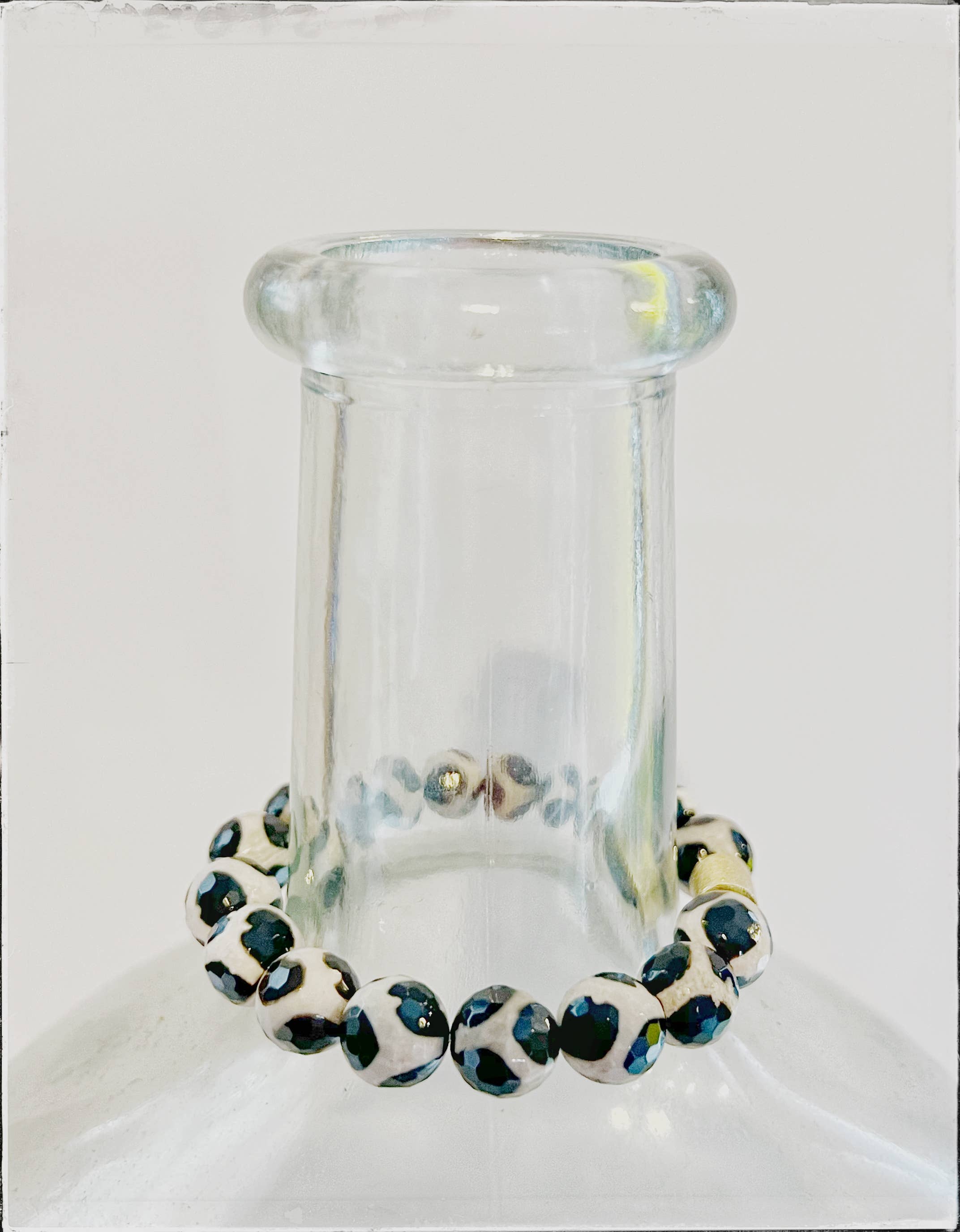 GentrybyJenna - Wholesale Beaded Bracelet - Tibetan Agate Giraffe Dzi Gemstone Beaded Stretch Bracelet1