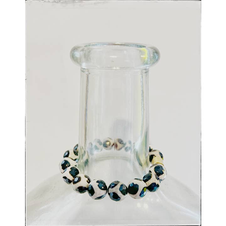 GentrybyJenna - Wholesale Beaded Bracelet - Tibetan Agate Giraffe Dzi Gemstone Beaded Stretch Bracelet1