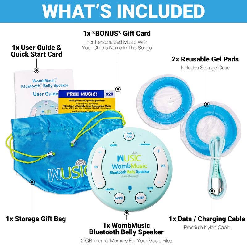 Wusic / Friendly Songs - KMConsolidated - Venta al por mayor Monitores de bebé - Altavoz Bluetooth para el vientre durante el embarazo WombMusic6