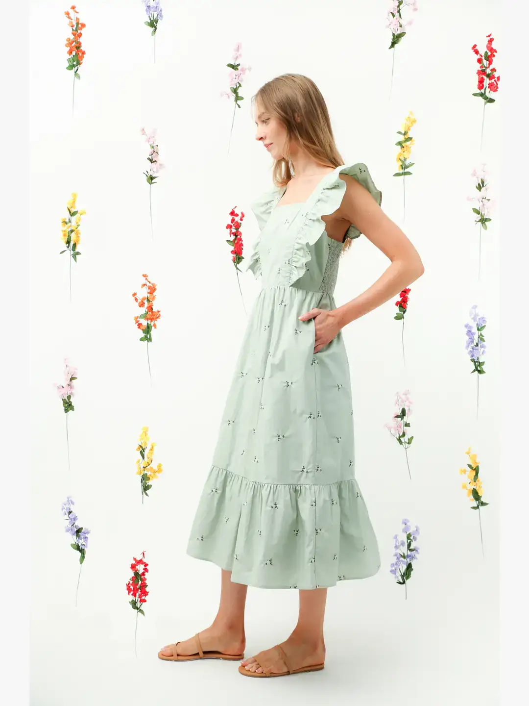 Reminiscence - Wholesale Dress - Women's - REMI014 - Embo Midi Dress9