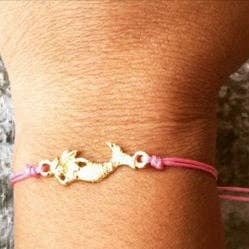 .Cordão ajustável c/ pinto sereia por atacado de Lexi Jewelry