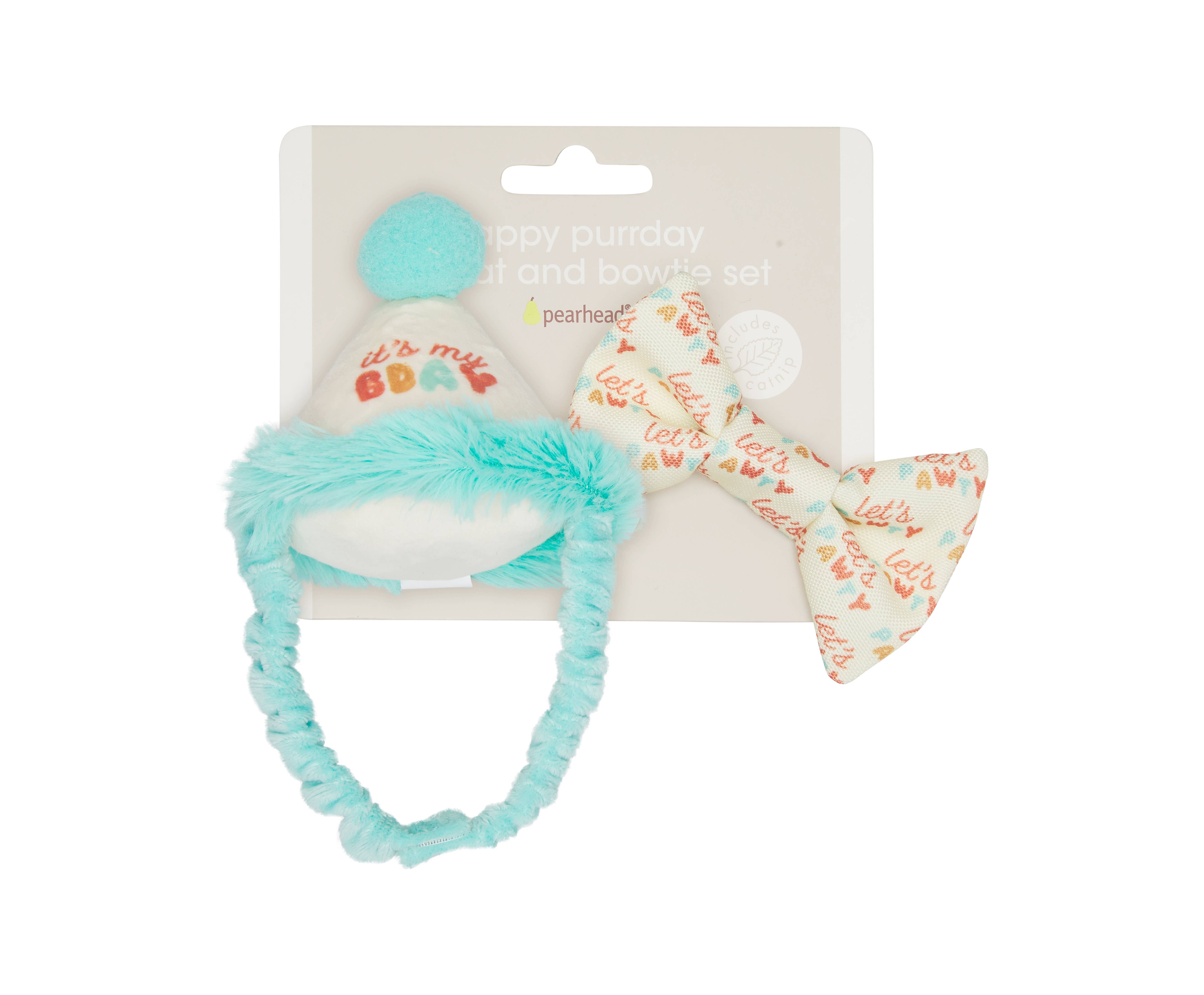 Pearhead - Wholesale Pet Bow Tie - Cat - Happy Purrday Cat Hat and Bowtie Set6
