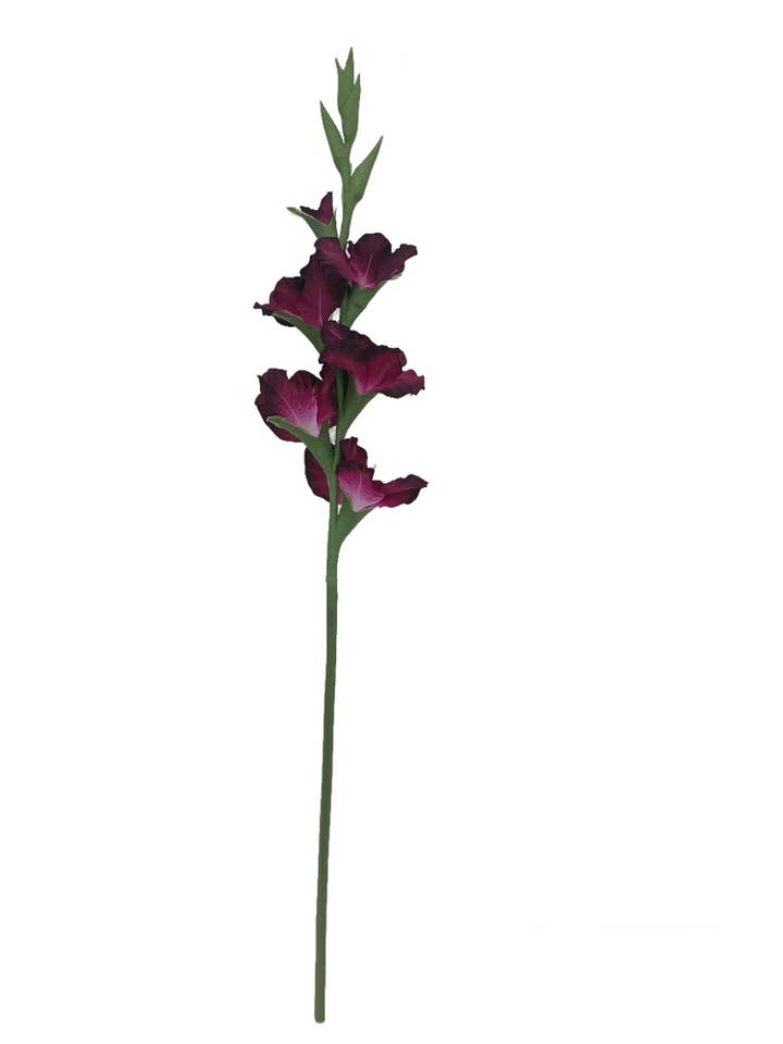 GLADIOLUS SPRAY, 34", PLUM, for wholesale by Select Artificials, Inc.