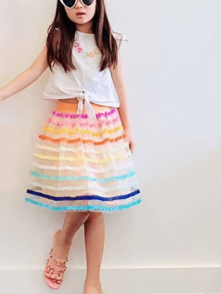 Eva Franco - Wholesale Skirt - Kids - Aluna Skirt in Rum Sunset - Girls