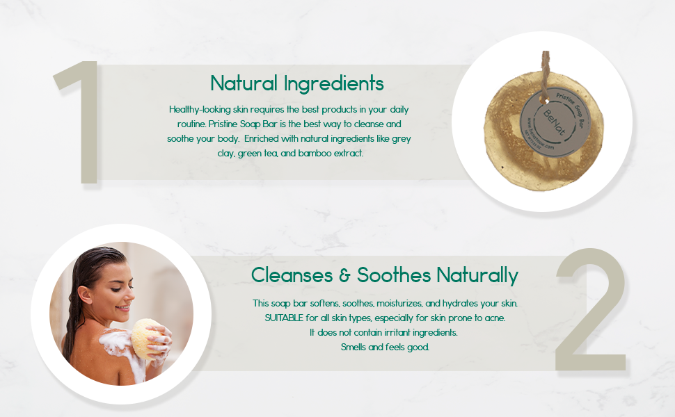 BeNat - Vente Pains de savon - Barre de savon immaculée3