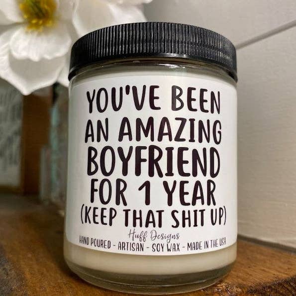 Regalo per lui, regalo per fidanzato, regalo di anniversario per la vendita all'ingrosso da parte di Huff Designs Candle Co