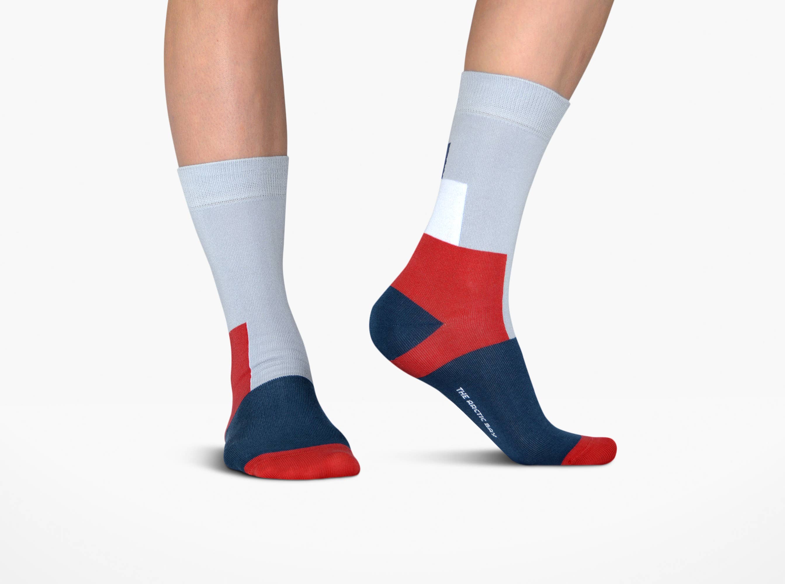 The arctic bay - Wholesale Socks - Unisex - Socks Fibonacci Blue/Red1