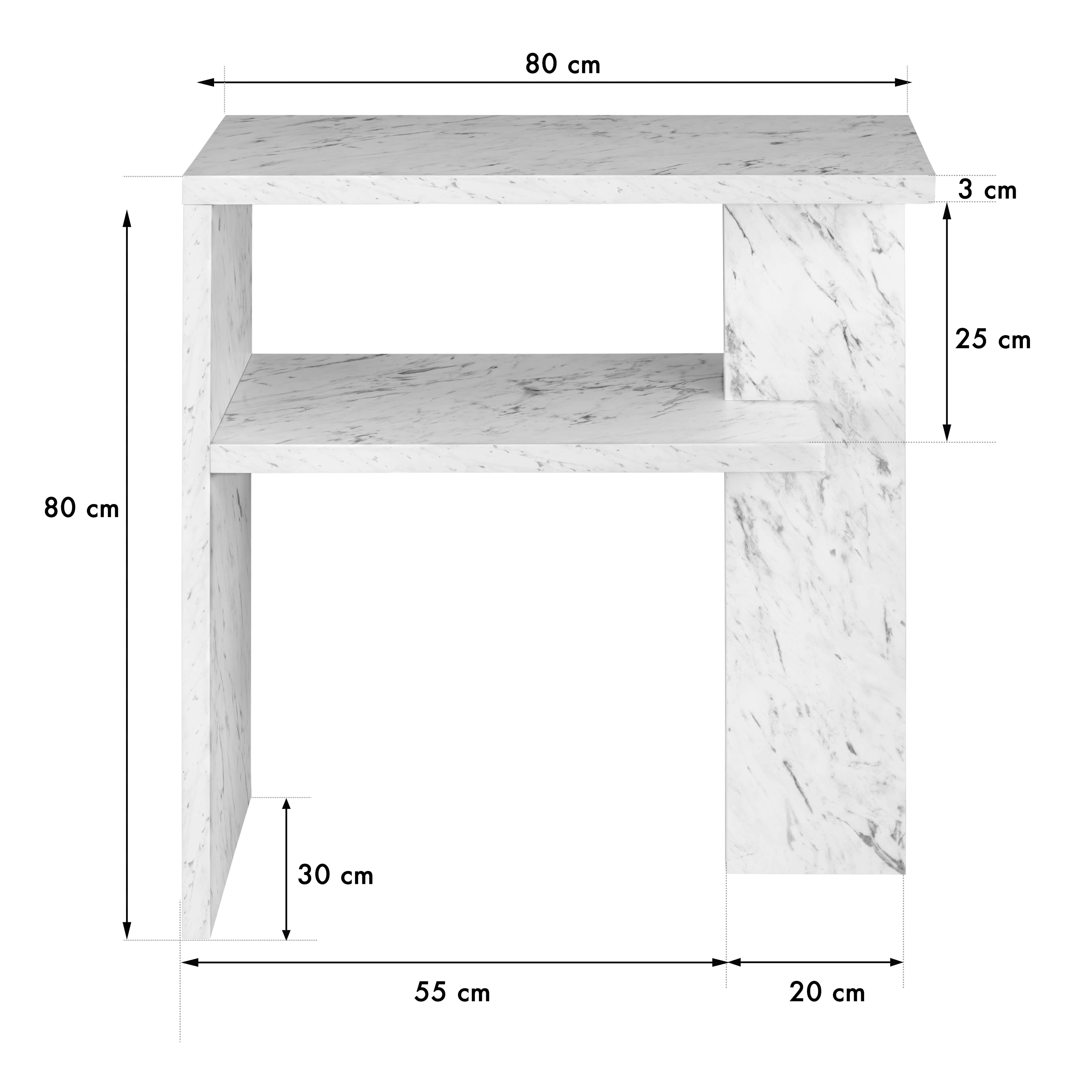 Really Nice Things - Wholesale Console Table - White marble effect console 80cm1