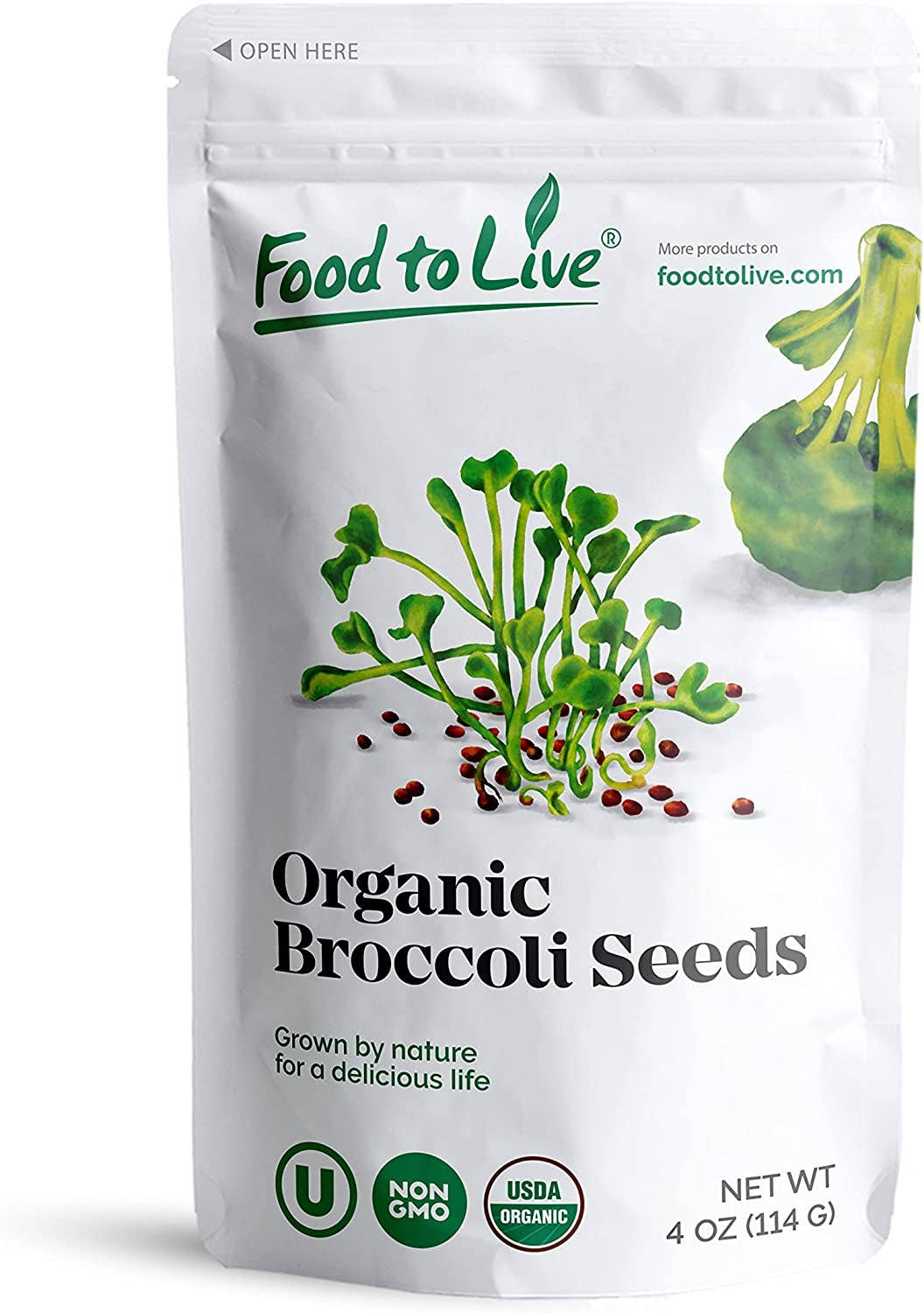 Food To Live - Vendita all'ingrosso Semi di piante - Semi biologici di broccoli per germogli - crudi, per coltivare germogli4