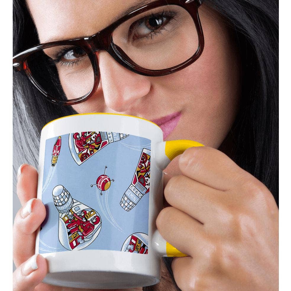 3dRose - Vente Tasse à café - 3dRose, Capsule spatiale rétro Gemini, Tasse1