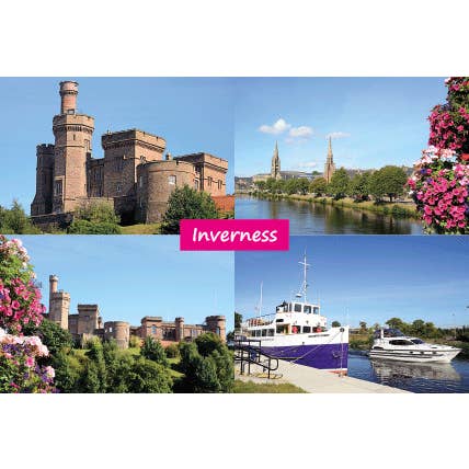 Lille postkort Inverness for engroshandel hos Island Blue Publishing