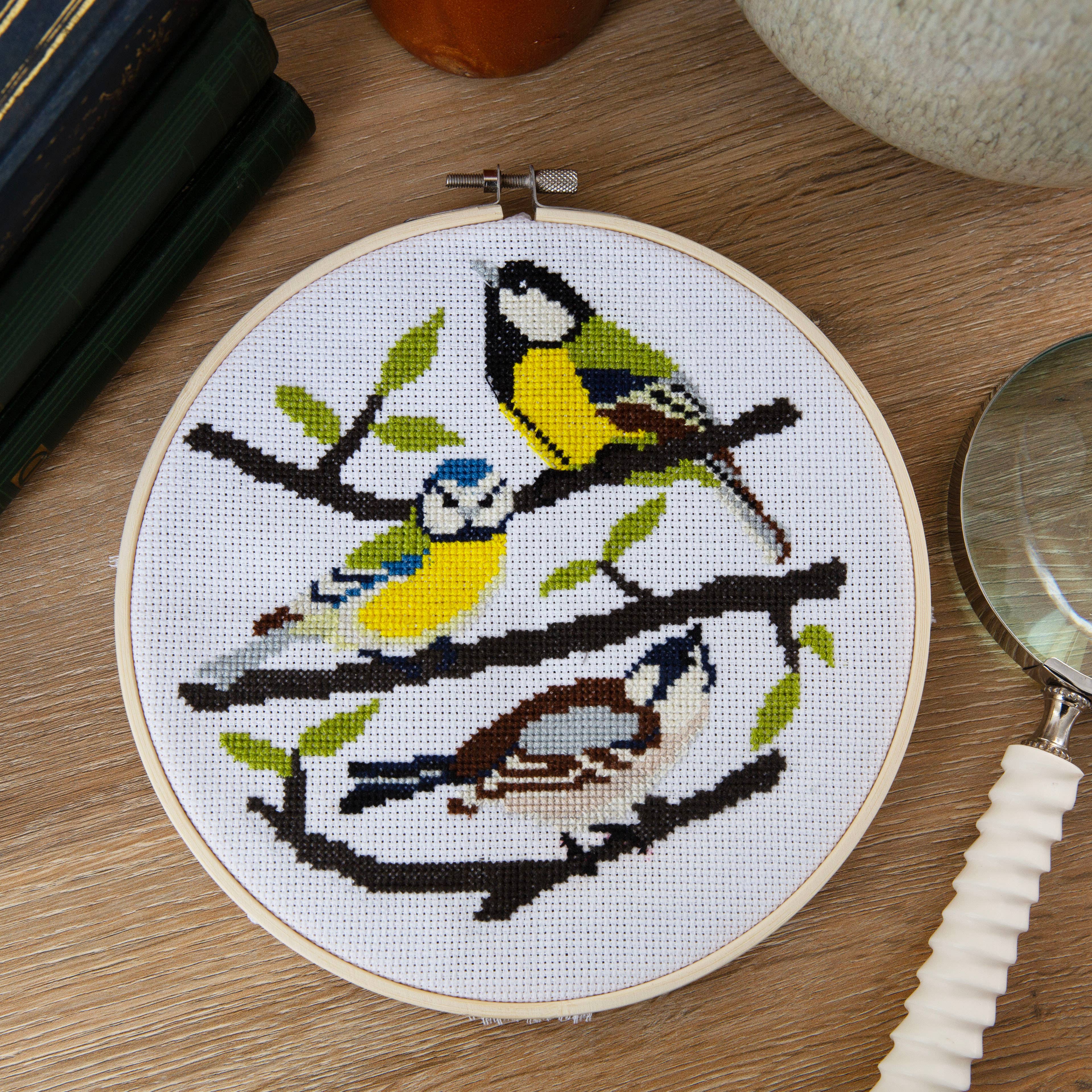 West Design Products - Wholesale Embroidery/Cross Stitch Supplies - Natural History Museum Cross Stitch Kit, Tits Design 14cm8
