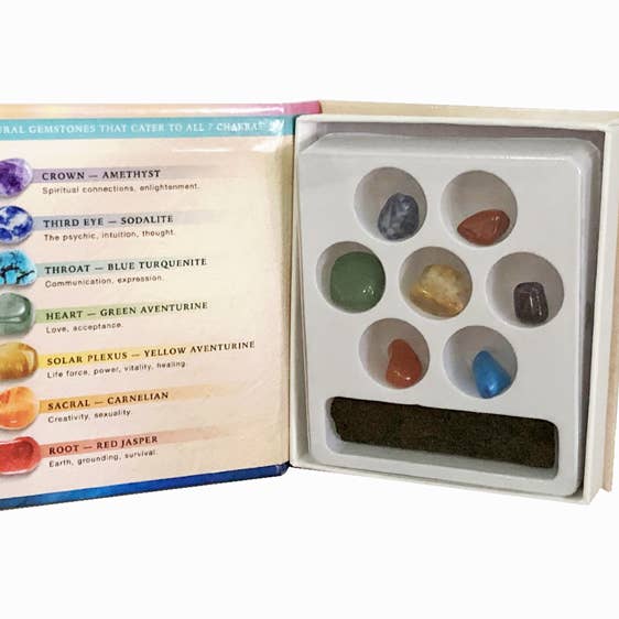 Fantasy Gifts - Wholesale Spiritual Stone/Crystal - Sacred Chakra Box Set