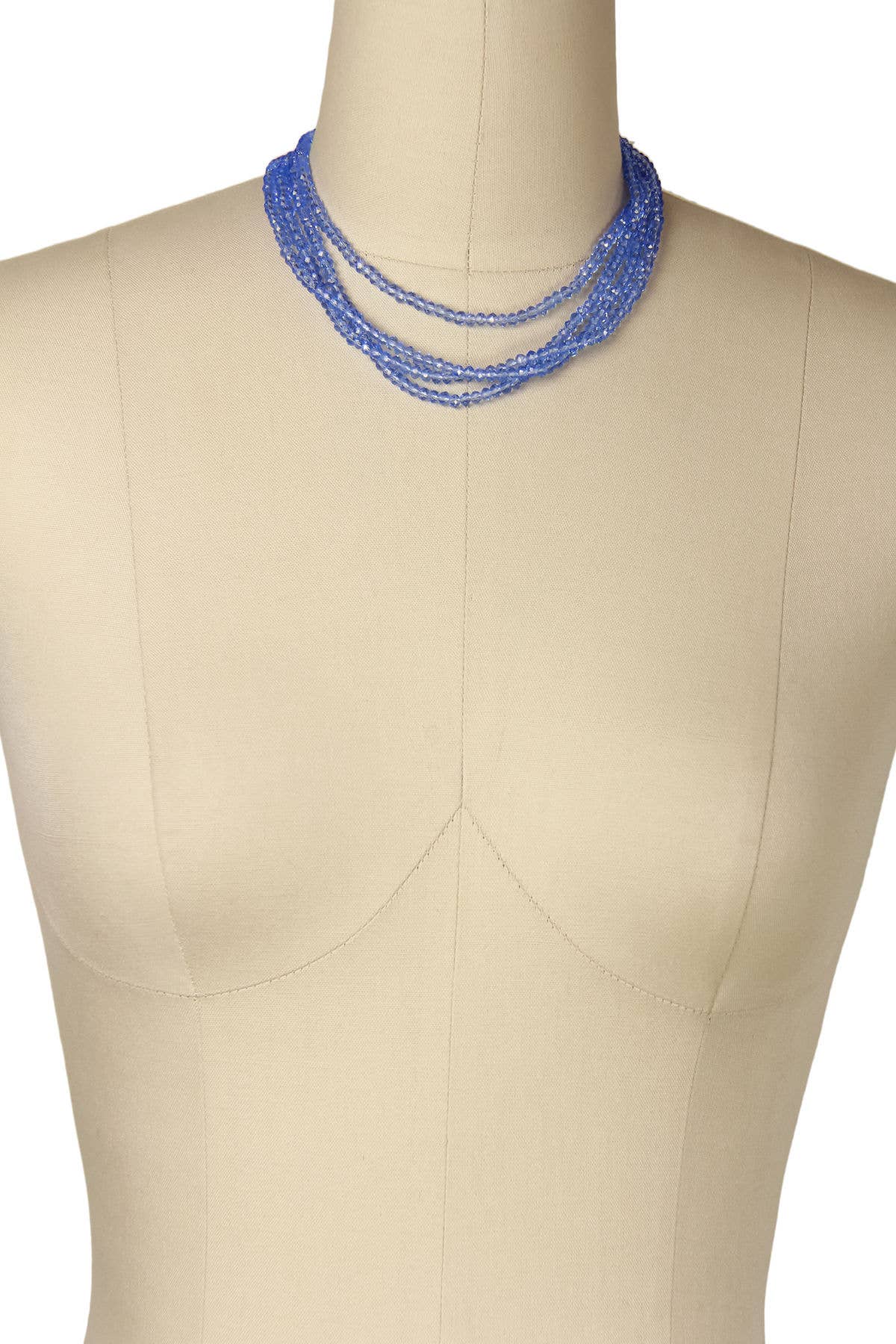 SAACHI – wholesale Beaded/pearl necklace – Simply Crystal Long Detachable Necklace1