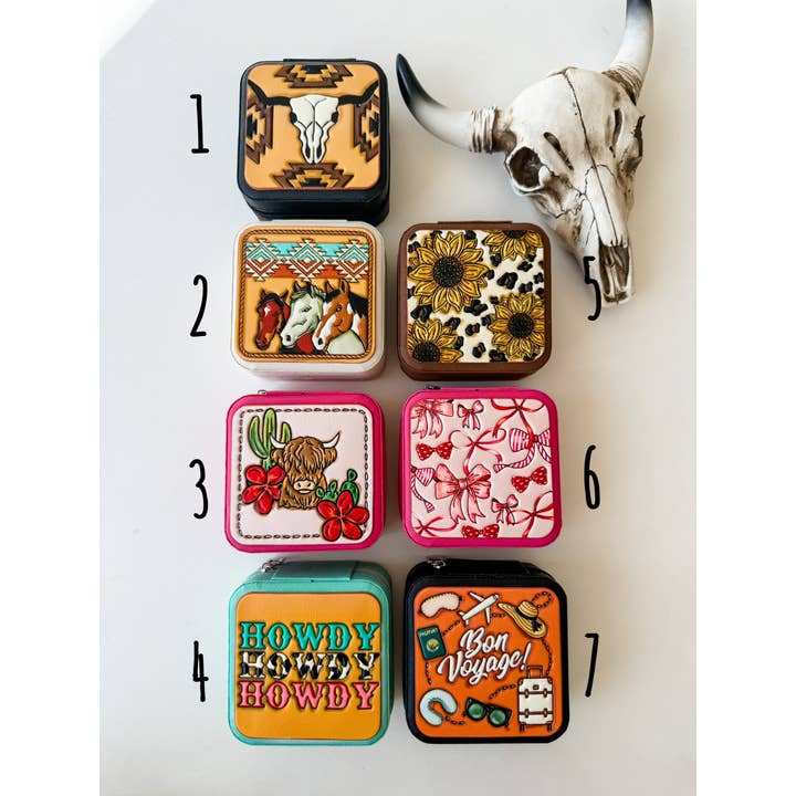 Boho Ranch Shop - Wholesale Jewelry Box/Organizer - Western Mini Jewelry Storage Travel Box
