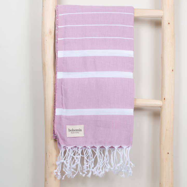 Bohemia Design - Wholesale Beach Towel - Ibiza Summer Vacation Hammam Towel, Vintage Pink