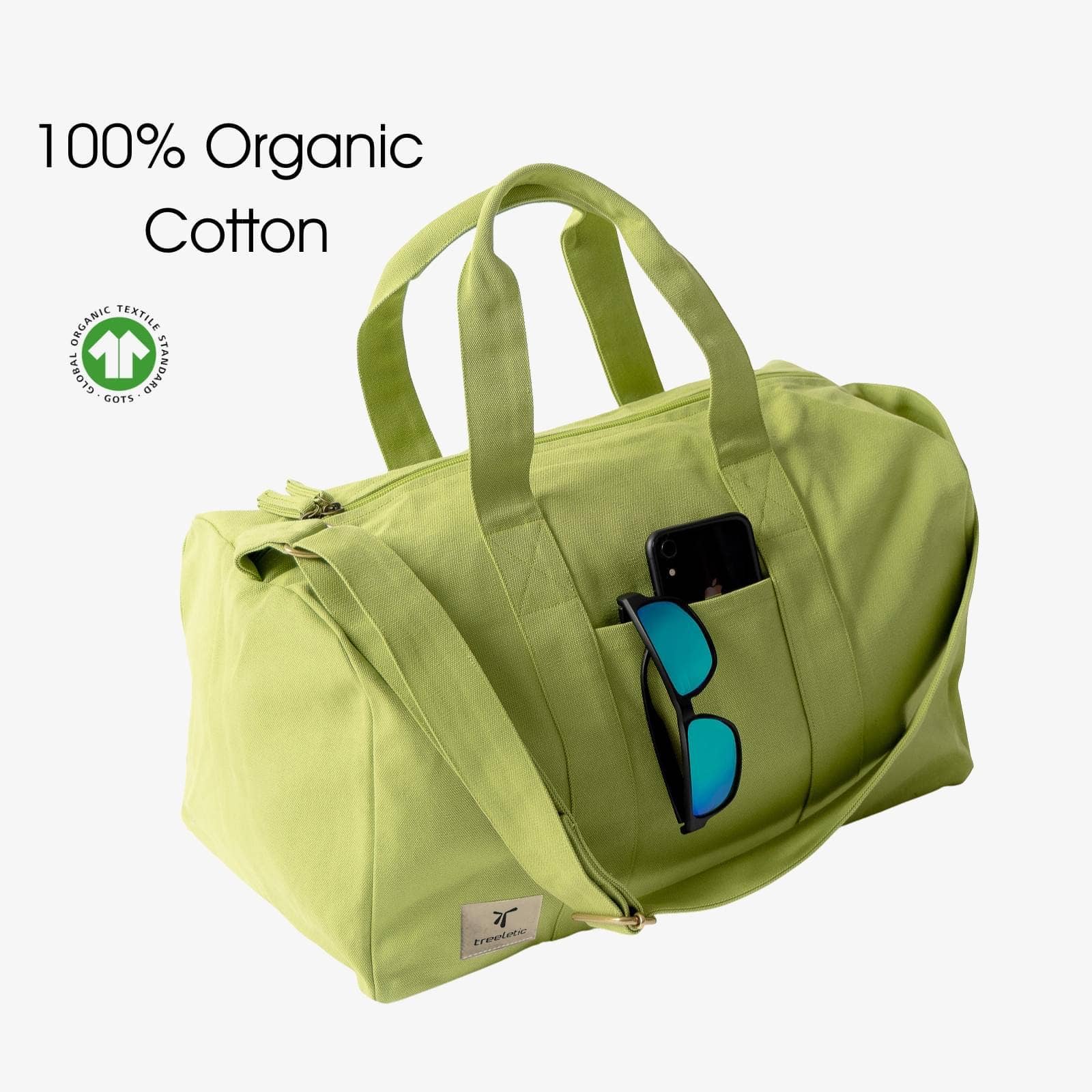 treeletic® – wholesale Sports bag – Unisex – ECO Y Gym Bag vegan sports bag made from 100% organic cotton leaf2