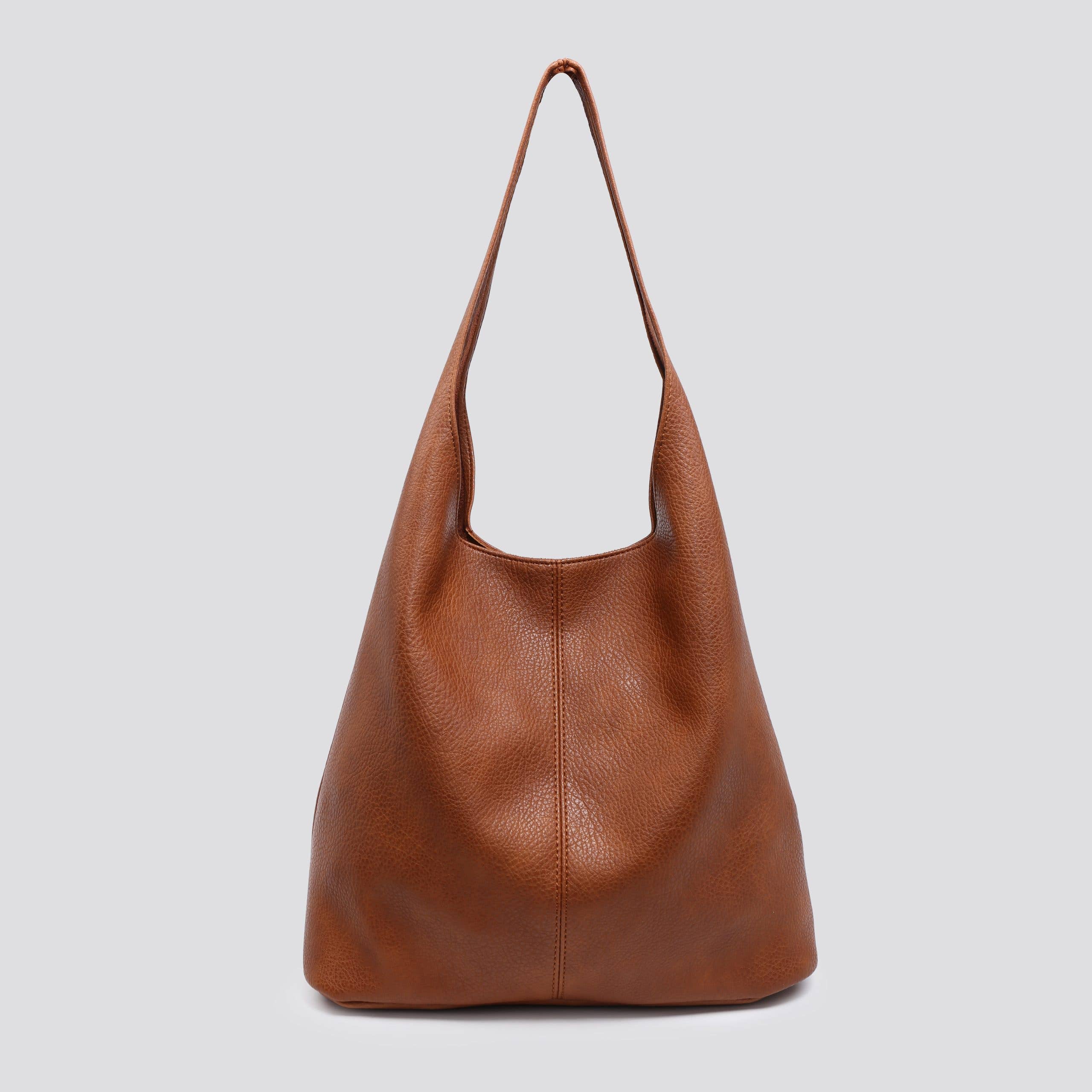House of Milano – wholesale Shoulder bag – women's – Leather Look Slouch Bag - Bag in a Bag Set - # 33495