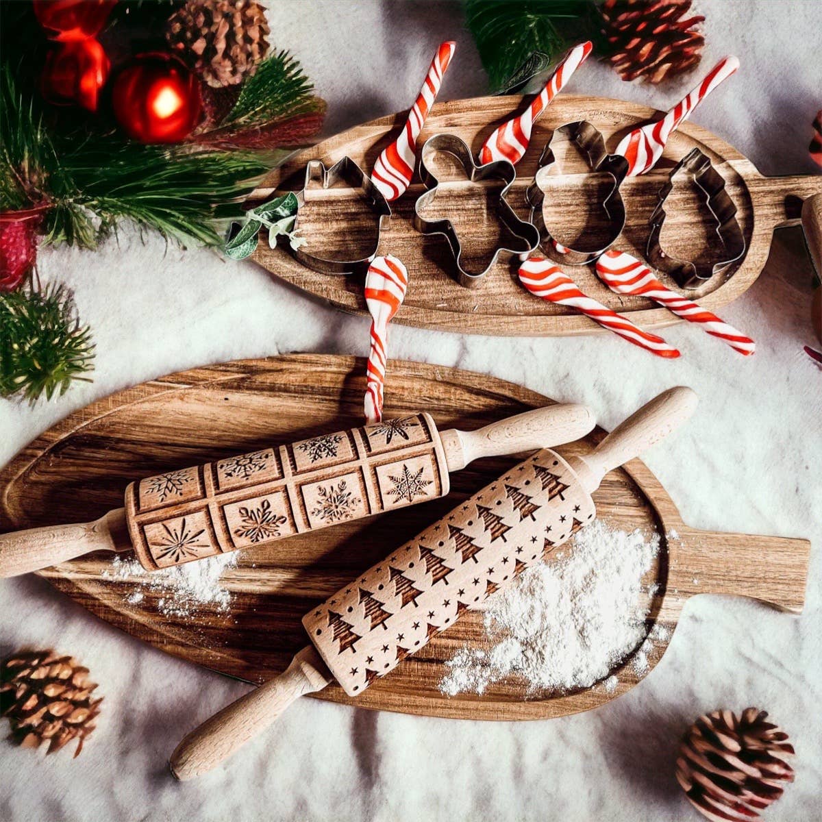 Gia Roma - Wholesale Rolling Pin - Christmas Baking Gift Set, Wooden Rolling Pins for Cookies65