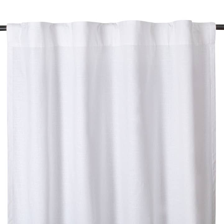 White Cotton Tab Top Curtain, Long Drapes, 50x84- (Set of 2) for wholesale on Faire