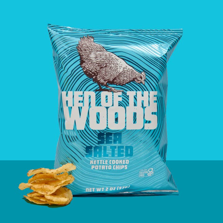 Sea Salted Kettle Cooked Potato Chips 2 OZ for wholesale by Hen of the Woods