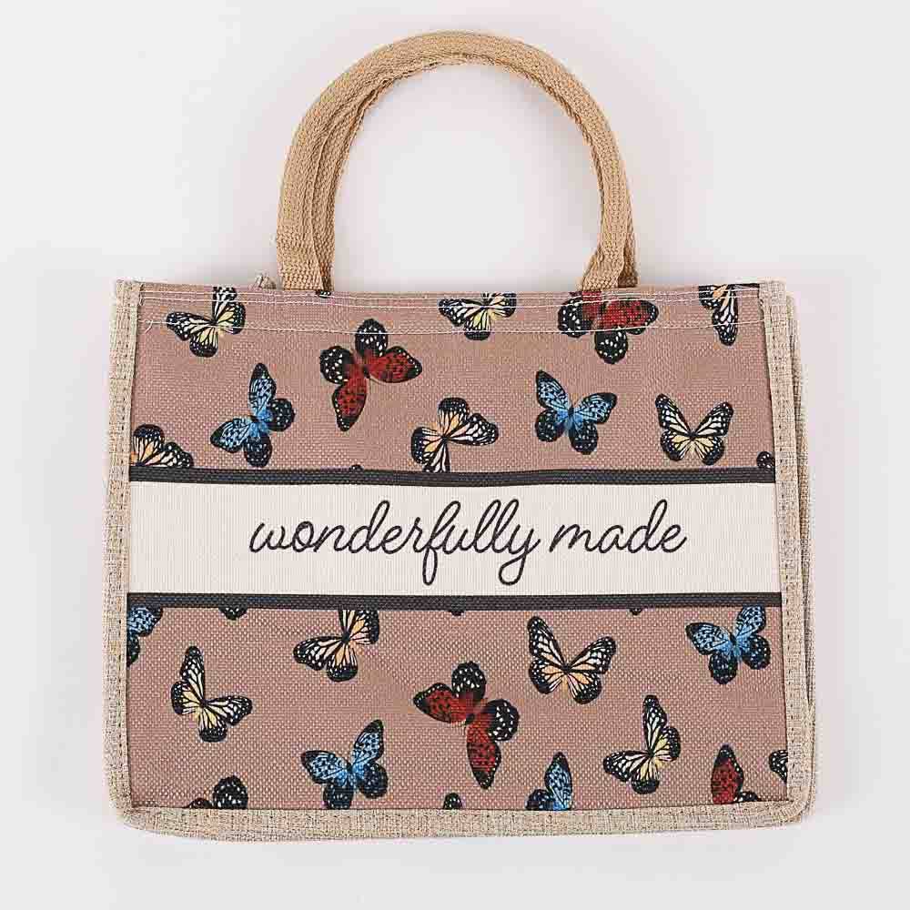 Swanson Christian Products - Wholesale Tote Bag - Women's - Tote Canvas Wonderfully Made Butterflies1