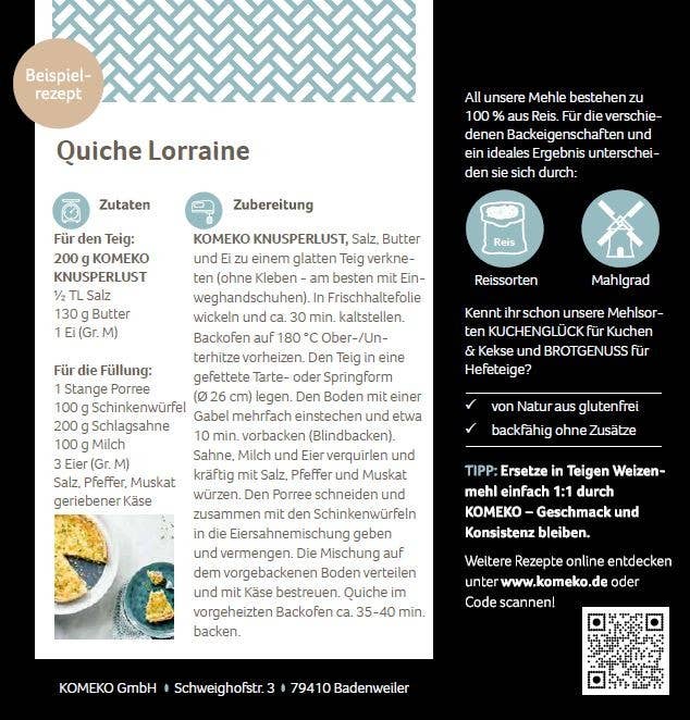 KOMEKO - Wholesale Bread Mix - KNUSPERLUST Rice flour mix - glutenfree, vegan1