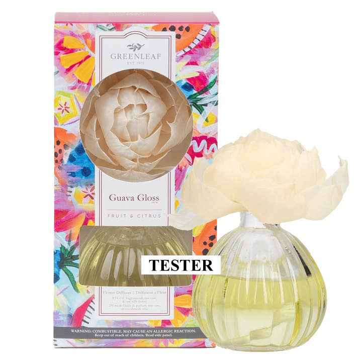 Guava Gloss Flower Diffuser Tester for wholesale by Greenleaf Gifts