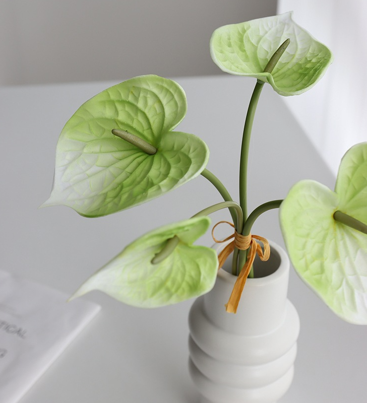 Sweet Home Deco - Wholesale Artificial Flowers - 16‘’T Soft Touch Faux Anthurium Flower Bunch, Floral Bouquet4