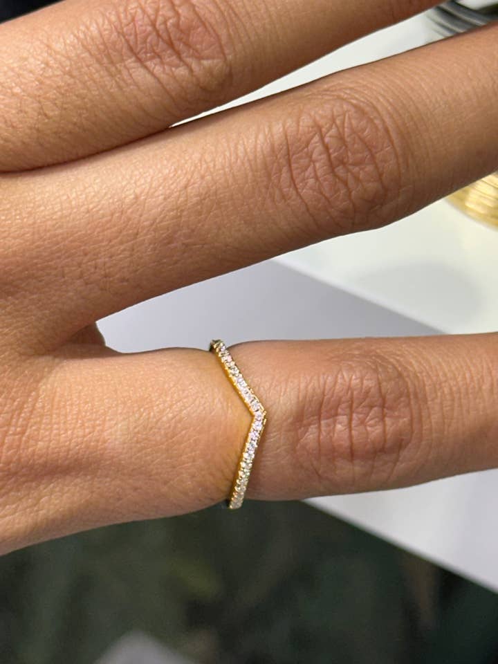 SZ 6 - 925 Gold Vermeil CZ Ring for wholesale by Ben Oni Jewelry