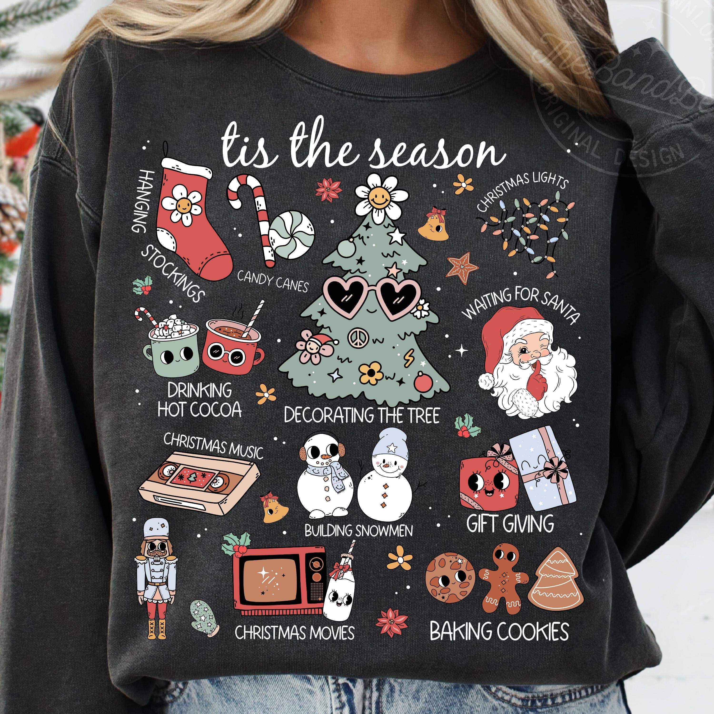 NVC Ecommerce LLC - Wholesale T-Shirt (Graphic) - Women's - Retro Christmas Shirt, Funny Tis The Season Sweatshirt0