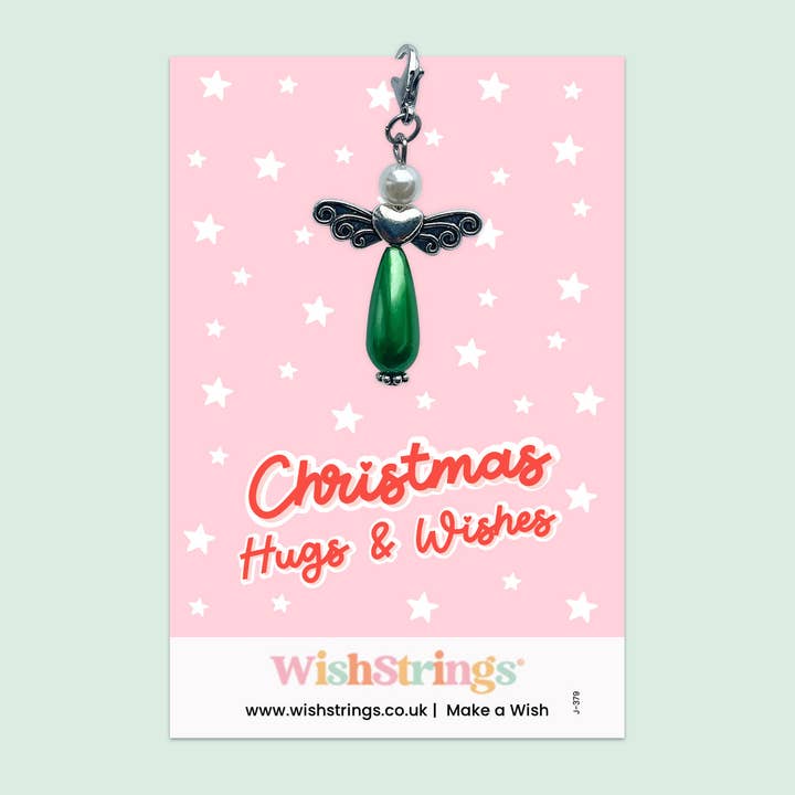Jul, Kram & Önskningar - Önska Änglar, Klämma på Minnessak | J379 för wholesale av WishStrings