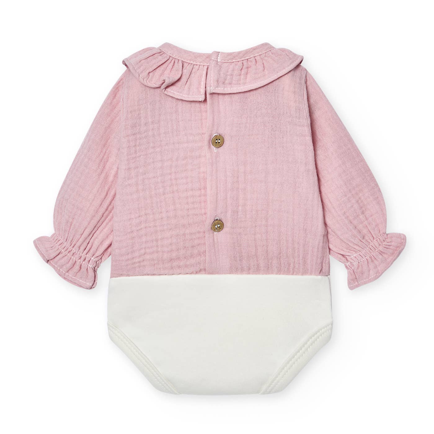 Babidu – Bodysuit - Bebé por atacado – Body de bebê Bambula com gola franzida7