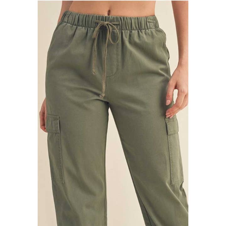 Timeless - Wholesale Lounge Sweatpants/Joggers - Women's - Cotton Twill Cargo Jogger Pants with Drawstring