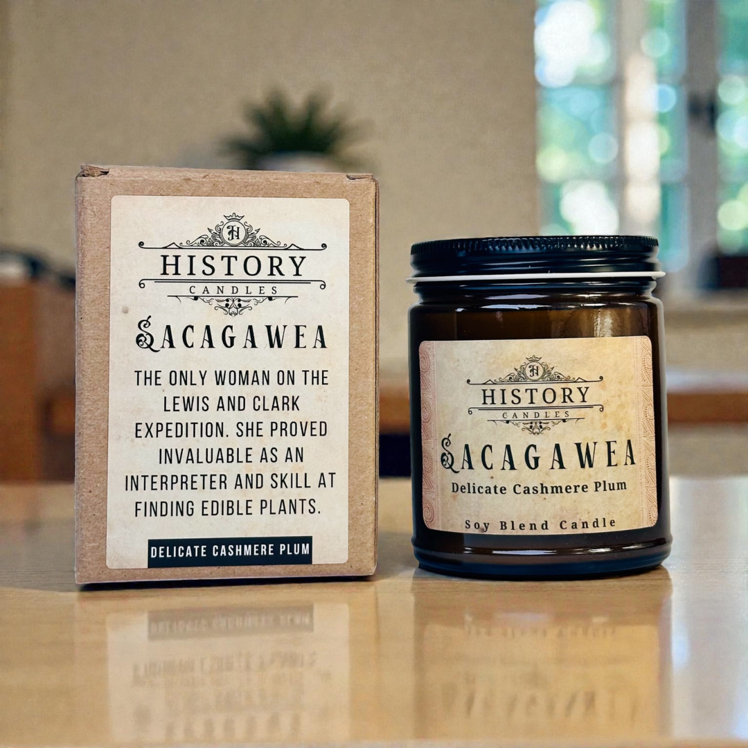 History Candles - Wholesale Jar/Filled Candle - SACAGAWEA Candle | Lewis and Clark Gift Shop Memorabilia 1