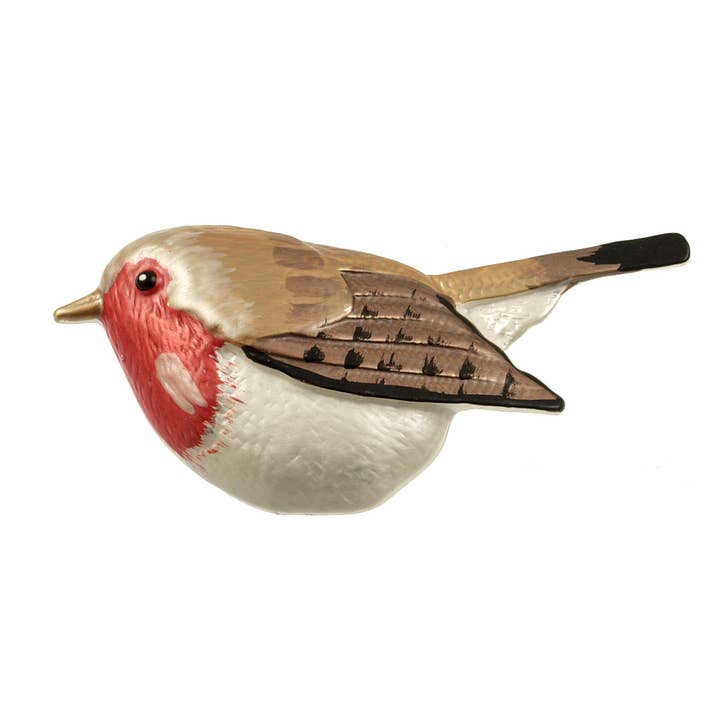 Origin Jewelry - Wholesale Brooch - Magnetic Bird Brooch with Brown, Red, and White Feathers